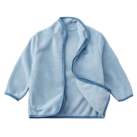 Fozruso Windproof Jacket Boys 3-4 Years,Girls And Toddlers' Fleece Full Zip Jacket White