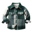 thumbnail image 1 of Fozruso Windproof Jacket Boys 6-7 Years,Kids Toddler Baby Girls Boys Autumn Winter Warm Thick Print Cotton Long Sleeve Coat Cardigan Clothes Green, 1 of 3