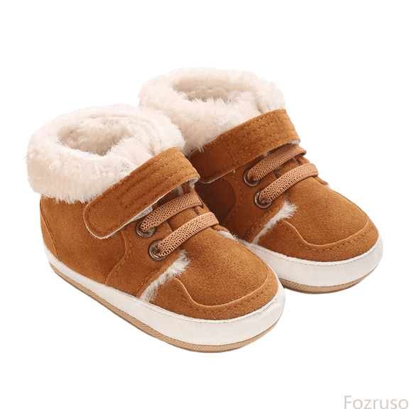 Fozruso Winter Baby Shoes For 0 1 Years Old Soft Soled Boots For Boys And Girls,Cute Ankle Winter Boots Sizes 13 Toddler(17-24 Months)