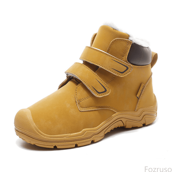 Fozruso Winter Children's Boots Girls' Shoes Winter Boys' Boots Baby And Thickened Shoes For 5 11.5Years Old,Waterproof Boots Sizes 15.5 Big Kid(10-11 Years)
