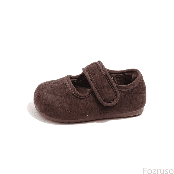 Fozruso Winter Girls Sneakers Warm Lined Casual Shoes Non Sole Soft Comfortable Indoor Outdoor Play Shoes For Toddlers And Kids,Sizes 12.5(6.5-7 Years)