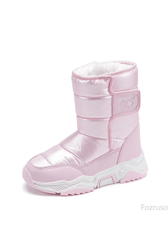 Winter Warm Boots For Girls Lined Long Shaft Cold Weather Footwear With Thick Insulation For Maximum Comfort,Side Zipper Combat Boots Sizes 9.5 Little Kid(3.5-4 Years)