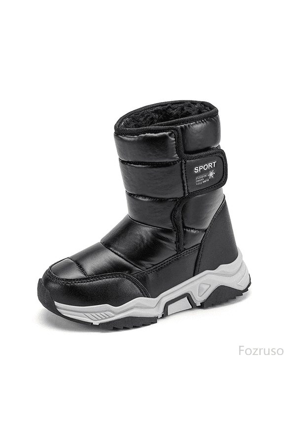 Winter Warm Boots For Girls Lined Long Shaft Cold Weather Footwear With Thick Insulation For Maximum Comfort,Side Zipper Combat Boots Sizes 9.5 Little Kid(3.5-4 Years)