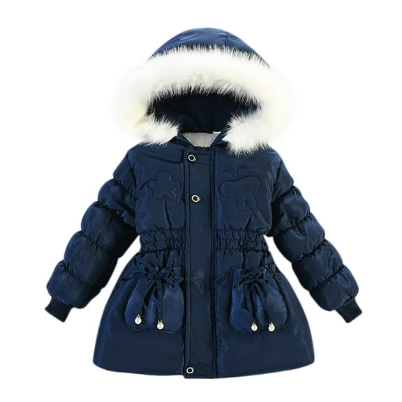 Fozruso Winter Warm Jackets 12-18 Months,Toddler Fleece Jackets Winter Outerwear Coat For Baby Girl Sweater Clothes Blue