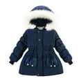 thumbnail image 1 of Fozruso Winter Warm Jackets 18-24 Months,Toddler Fleece Jackets Winter Outerwear Coat For Baby Girl Sweater Clothes Blue, 1 of 6