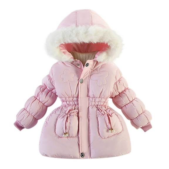 Fozruso Winter Warm Jackets 18-24 Months,Toddler Fleece Jackets Winter Outerwear Coat For Baby Girl Sweater Clothes Pink