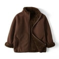thumbnail image 1 of Fozruso Winter Warm Outerwear 18-24 Months,Toddler Jacket Baby Boys Girls Hooded Zipper Long Sleeve Thick Warm Outerwear Brown, 1 of 4