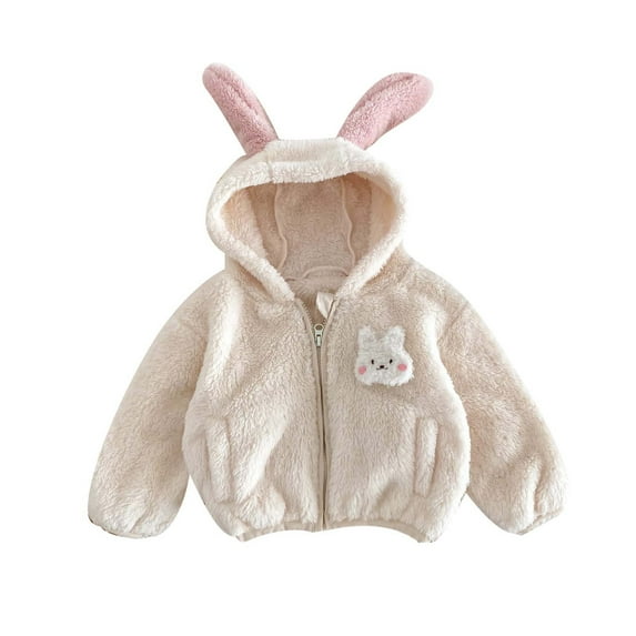 Fozruso Winter Warm Outerwear 9-12 Months,Baby Boy Girl Fleece Jacket Winer Cute Clothes Coat Toddler Children'S Clothing Sweater White