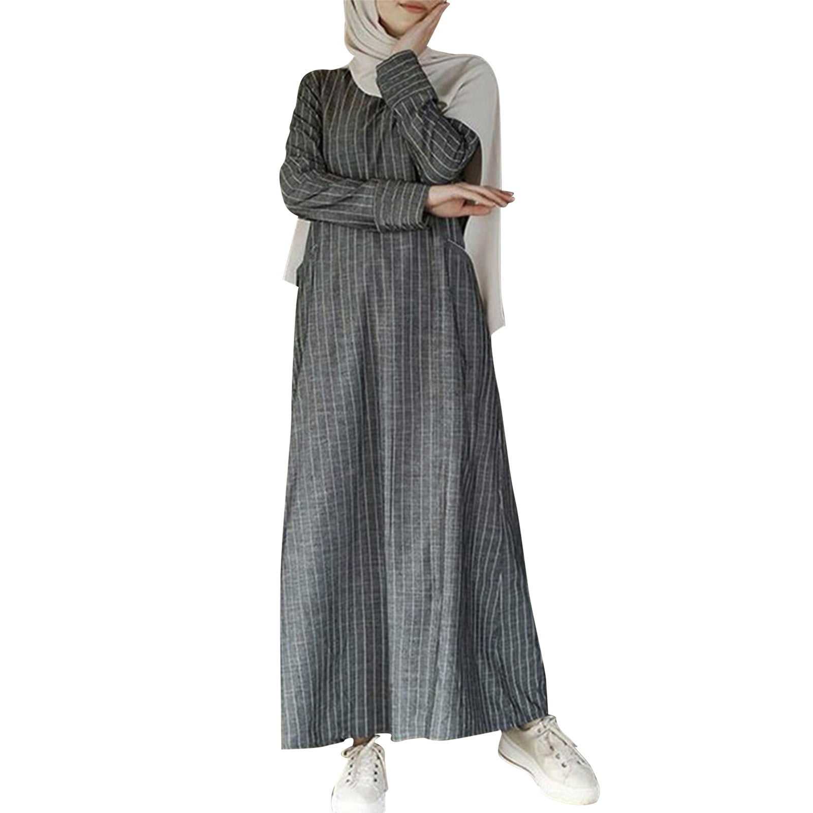 FPOVFPO Women's Muslim Abaya 2-Piece Prayer Dress With Hijab - Full Length Islamic Maxi Kaftan
