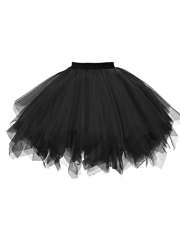 Womens High Quality Pleated Gauze Short Skirt Adult Tutu Dancing Skirt