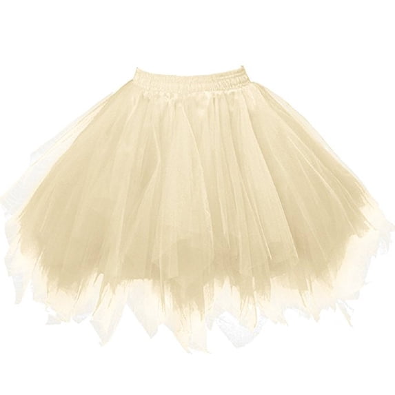 Fozruso Womens High Quality Pleated Gauze Short Skirt Adult Tutu Dancing Skirt