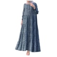 thumbnail image 1 of Fozruso Womens Layered Floral Printed Full Sleeve Casual Long Dresses, 1 of 6