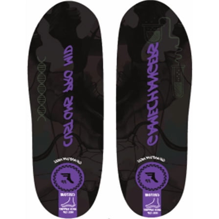 FP Footprint Gamechangers Elite Pro Mid Skateboard Insoles Black Camo / Purple - Size 7 / 7.5