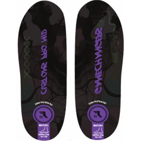 FP Footprint Gamechangers Elite Pro Mid Skateboard Insoles Black Camo / Purple - Size 7 / 7.5