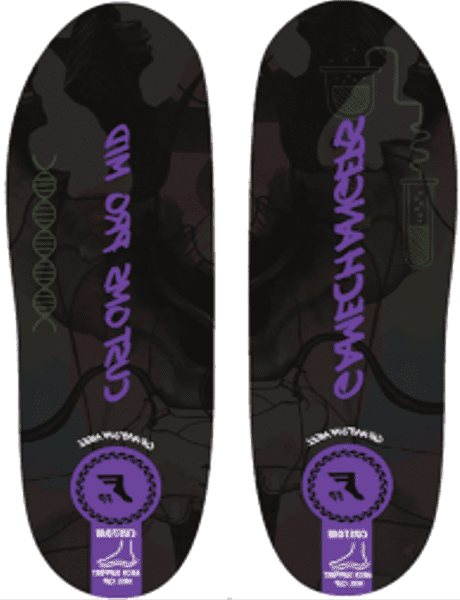 FP Footprint Gamechangers Elite Pro Mid Skateboard Insoles Black Camo / Purple - Size 9 / 9.5