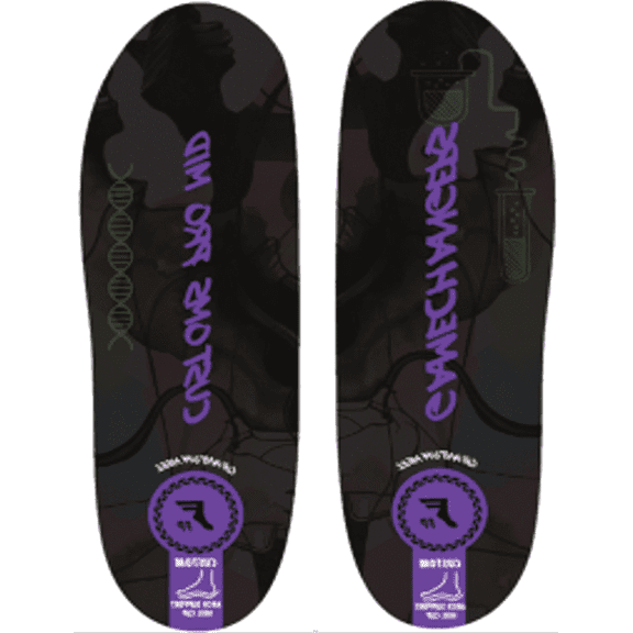 FP Footprint Gamechangers Elite Pro Mid Skateboard Insoles Black Camo / Purple - Size 9 / 9.5