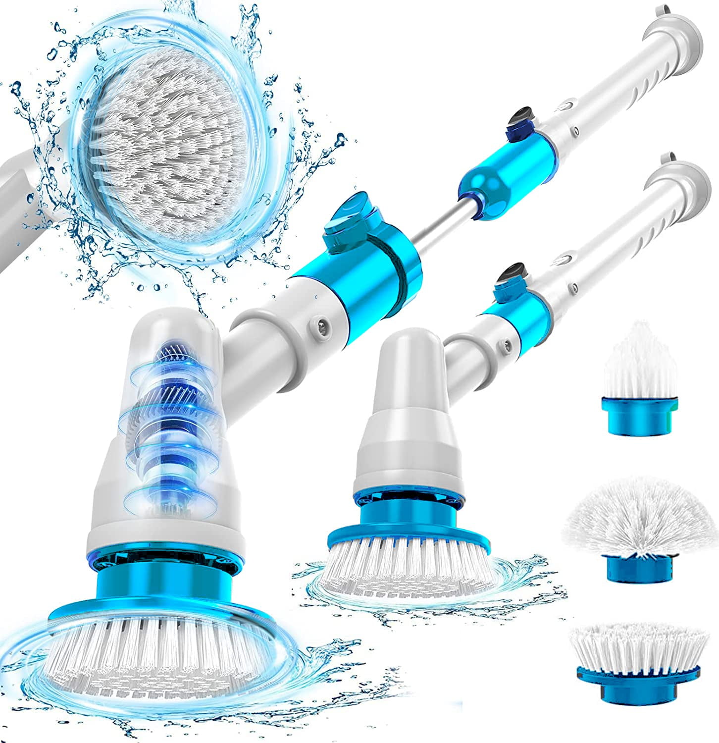 Electric Scrubber With 5 Replaceable Brush Heads, Portable Spin Scrubber,  Cordless Handheld Cleaning Brush For Bathroom/tub/wall Tiles/ Floor/kitchen  - Temu