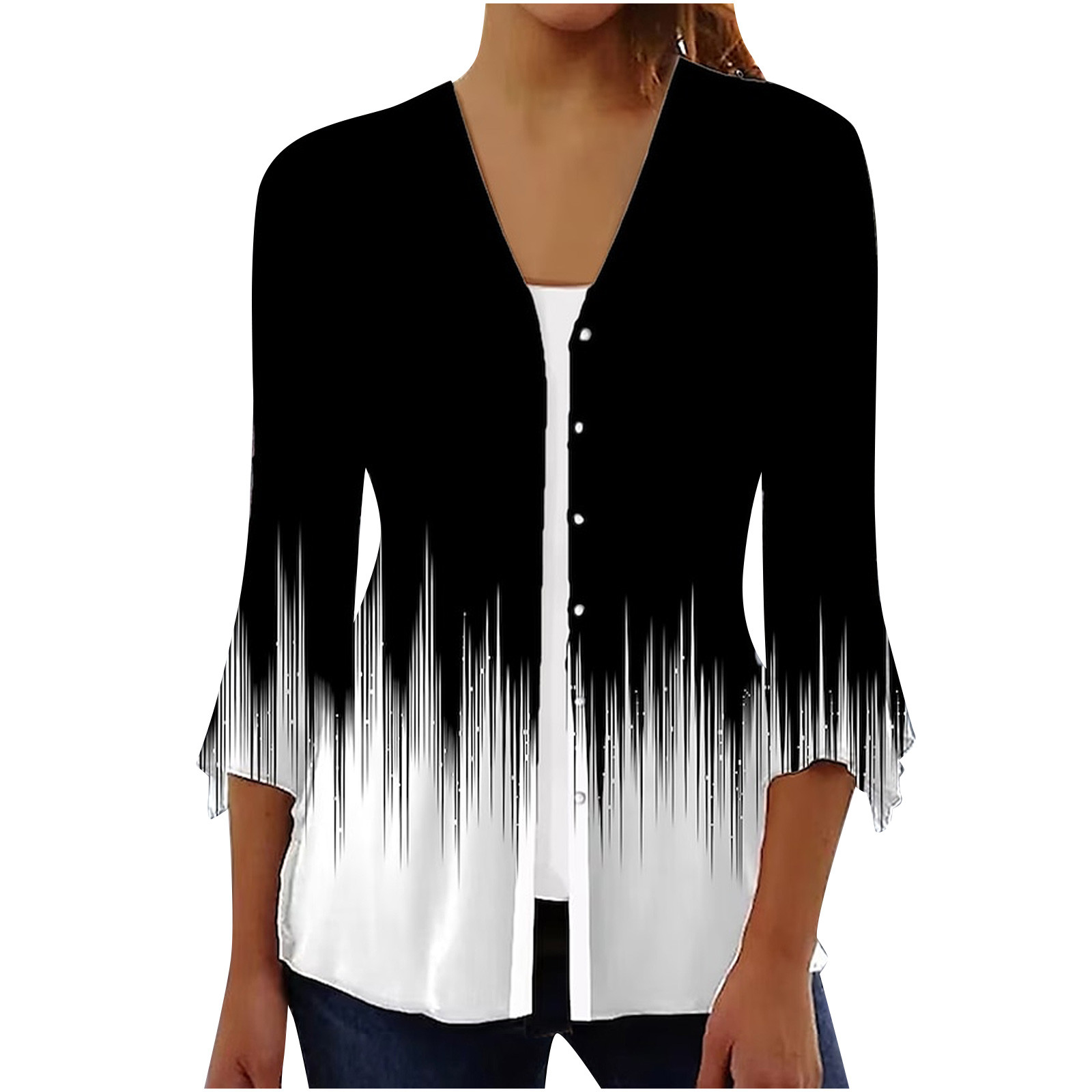 Fpqtro Womens Tops Plus Size Clearance Under 5 Womens Womens V Neck