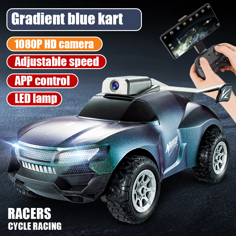 Fpv RC Car With Hd 1080P Camera, 2.4Ghz Remote Control Car Speed Adjustable Electric High Speed Vehicle With Colorable Shells For Kids Adults