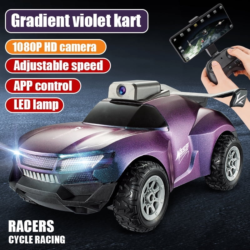 Fpv RC Car With Hd 1080P Camera, 2.4Ghz Remote Control Car Speed Adjustable Electric High Speed Vehicle With Colorable Shells For Kids Adults