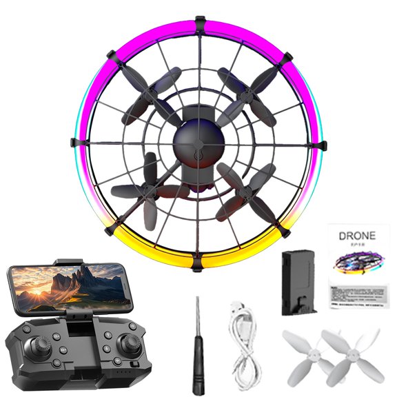 Fpv Rc Quadcopter With Rgb Brushless Motor And 1080P Camera, 1300Mah Battery 360° Obstacle Avoidance Headless Mode Toys For Adults