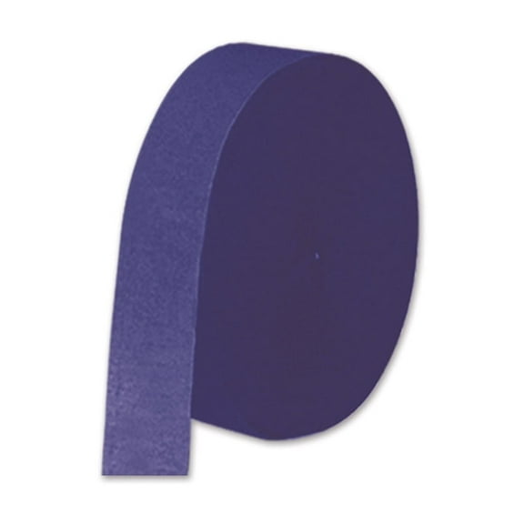 Festive Blue Crepe Streamer, Full Roll, 85' long'x1.75" wide, (6/Pkg)