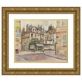 thumbnail image 1 of Frédéric Houbron 24x20 Gold Ornate Framed and Double Matted Museum Art Print Titled - Angle Rue Mabillon and Rue Clement, in 1907. 5th and 6th Arrondissements (1907), 1 of 4