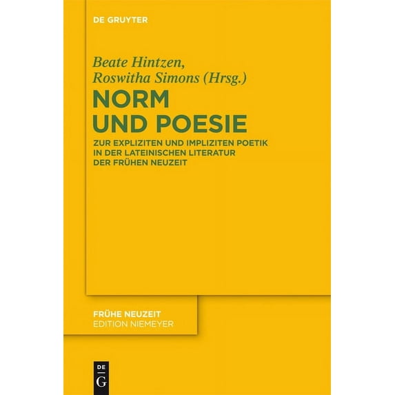 Frühe Neuzeit Norm und Poesie, Book 178, (Hardcover)