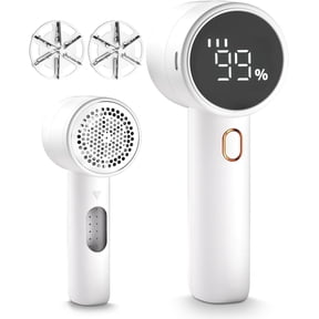 FrSara Fabric Shaver, Lint Remover Rechargeable, Electric Portable Sweater Defuzzer with 3 Speeds, 6 Leaf Blades, Digital LED Display to Remove Pilling for Clothes, Furniture, Sweater, Couch,Blanket
