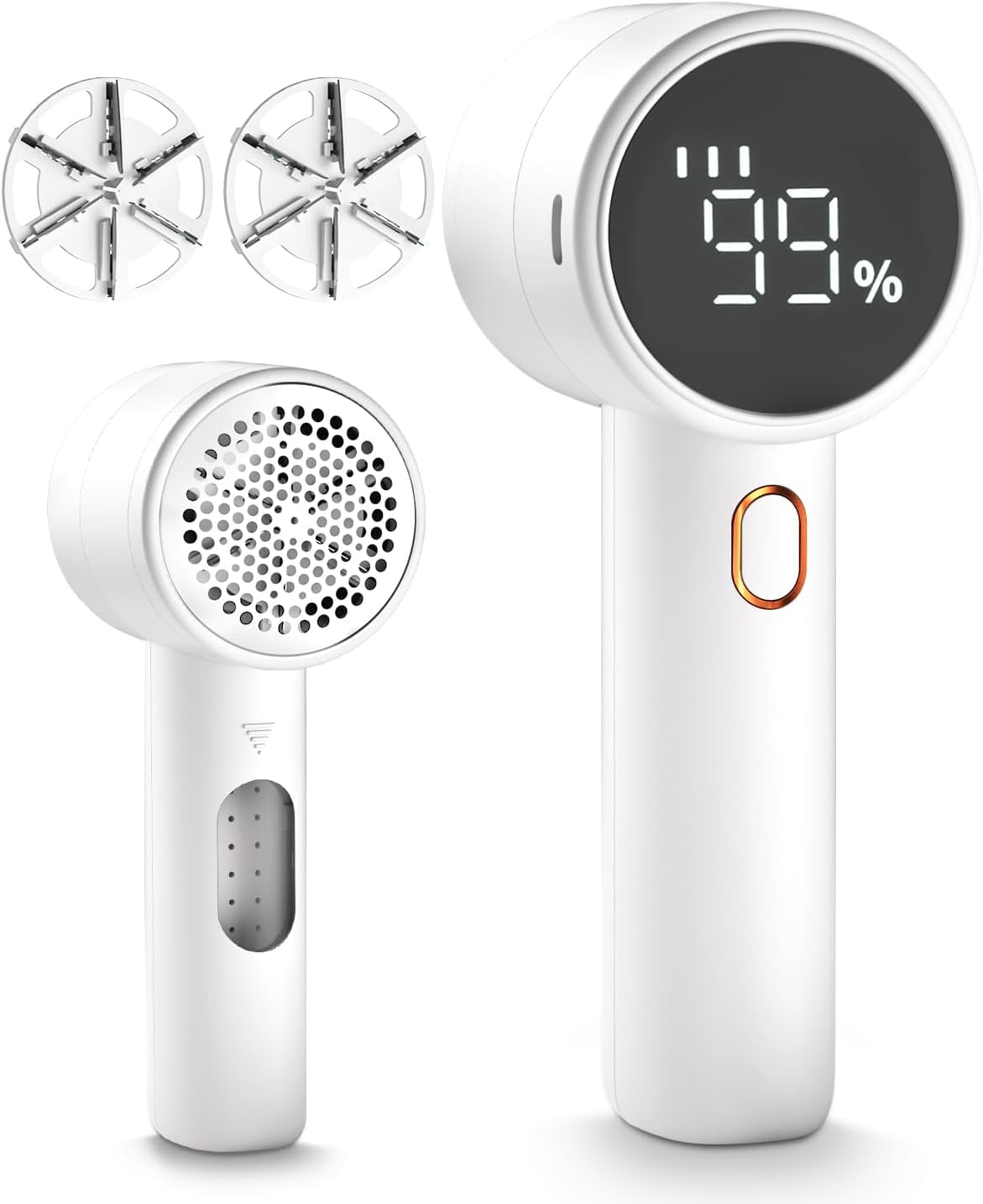 FrSara Rechargeable Fabric Shaver, Defuzzer with LED Display, 3 Speeds for Clothes, Sofas, Blankets