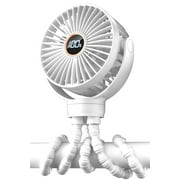 FrSara Portable Baby Stroller Fan,Clip on Fan for Stroller and Car Seat, Safe and Quiet,4000mAh, 3-Speed Adjustable