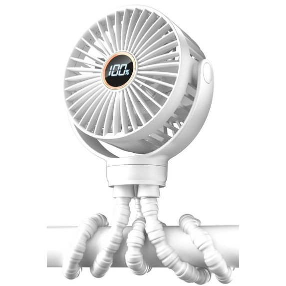 FrSara Portable Baby Stroller Fan,Clip on Fan for Stroller and Car Seat, Safe and Quiet,4000mAh, 3-Speed Adjustable