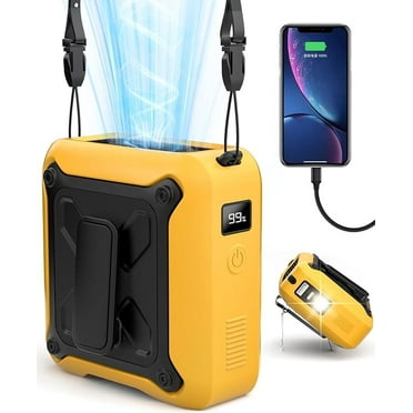 FrSara Portable Waist Fan Rechargeable Battery 8000mAh with 5 Speeds, Personal Neck Fan ,Wearable Belt Fan for Camping Outdoor Jobsite
