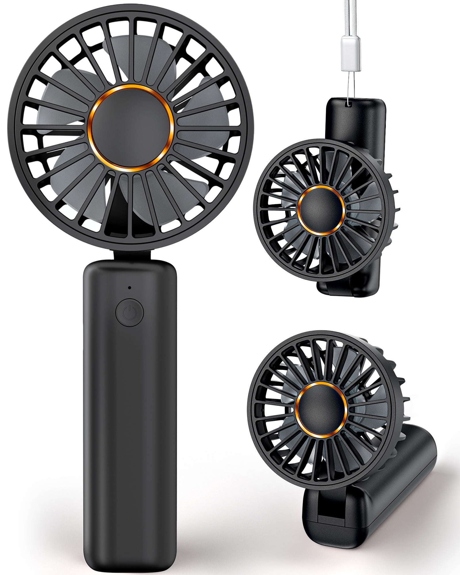 Mini Handheld Fan With 3 Speeds - Portable USB Rechargeable Personal Cooler For Travel