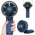 thumbnail image 1 of FrSara Portable Handheld Mini Fan, Neck Fan, 4000mAh Desk Fan, 180° Adjustable, 6 Speed Wind, Display Electricity in Real Time, USB Rechargeable Foldable Fan, Quiet Personal Fan, 1 of 10