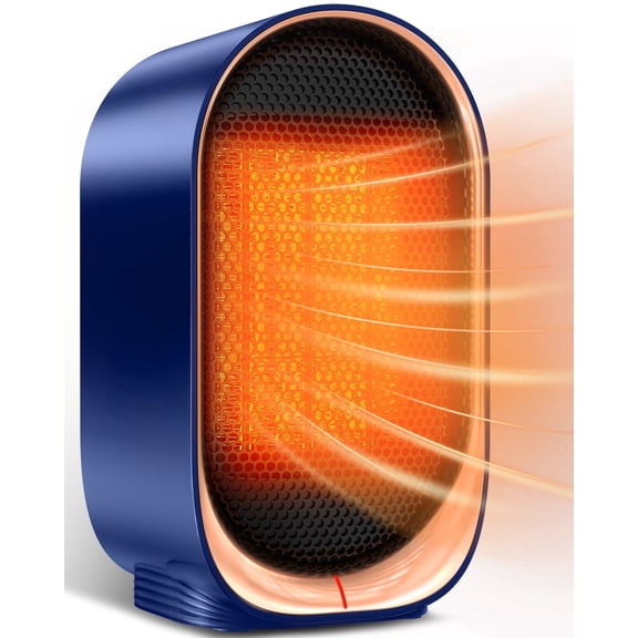 FrSara Space Heater, Small Portable Electric Heaters 1500W/800W, 2S Fast Heating, Tip-Over and Overheat Protection, Mini PTC Ceramic Room Desk Heater for Office Bedroom Indoor Use