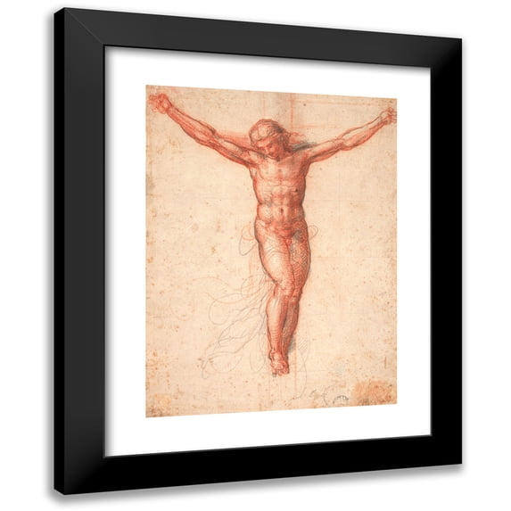 Fra Bartolomeo 11x14 Black Modern Framed Museum Art Print Titled - The Crucified Christ (1473 - 1517)