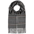 thumbnail image 1 of Fraas Wide Check Scarf - Grey, 1 of 2