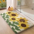 thumbnail image 1 of FRABE Bathroom Rug 20x32, Soft Absorbent Microfiber Bath Mats, Non-Slip Machine Wash Bath Mats for Bathroom, Shower and Bathtub Floor, Sunflower, 1 of 8