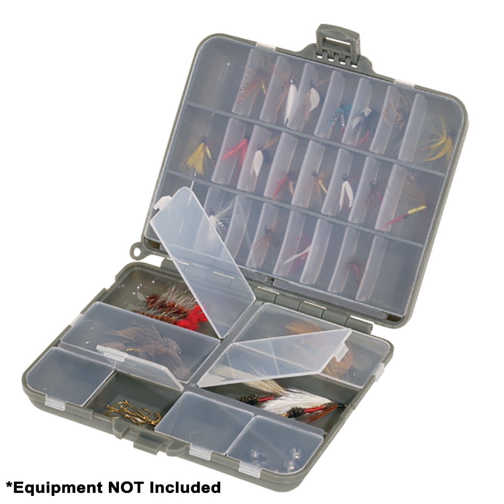 Frabill Compact Fishing Tackle Box & Bait Storage, Small, Gray / Clear