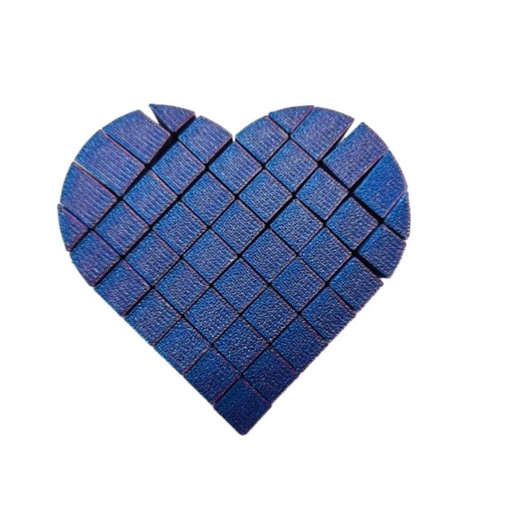 Fractal 3D Printed Pixel Heart Gifts AntiAnxiety Creativity Heart Shape Sensory Funny Relaxation Heart Fidget Valentine's Day