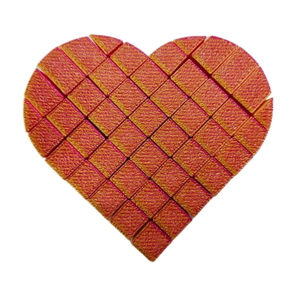 Fractal 3D Printed Pixel Heart Gifts AntiAnxiety Creativity Heart Shape Sensory Funny Relaxation Heart Fidget Valentine's Day