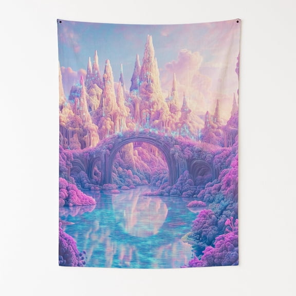 Fractal Art Fantasy Wall Tapestry for Bedroom by DC | Hippie & Psychedelic Tapestry Wall Hanging & Aesthetic Decor for Dorm, Living Room, Picnic & Home | 30"x40"