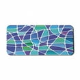 thumbnail image 1 of Fractal Computer Mouse Pad, Ceramic Mosaic Style Forms Trippy Abstract Vivid Display, Rectangle Non-Slip Rubber Mousepad X-Large, 35" x 15" Gaming Size, Jade Green Royal Blue, by Ambesonne, 1 of 2