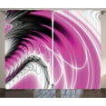 thumbnail image 1 of Ambesonne Fractal Curtains 2 Panel Set, Digital Energy, 108" x 90", Magenta Black, 1 of 3