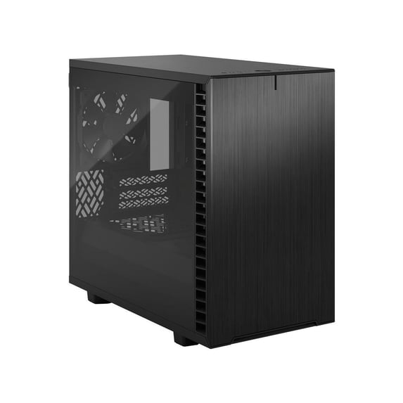 Fractal Design Define 7 Nano Black Brushed Aluminum/Steel Silent Mini ITX Light Tinted Tempered Glass Window Nano Tower Computer Case