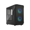 thumbnail image 1 of Fractal Design Focus 2 RGB Black ATX mATX Mini ITX Clear Tinted Tempered Glass Mid Tower Computer Case, 1 of 5