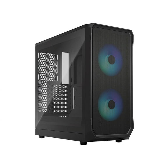 Fractal Design Focus 2 RGB Black ATX mATX Mini ITX Clear Tinted Tempered Glass Mid Tower Computer Case