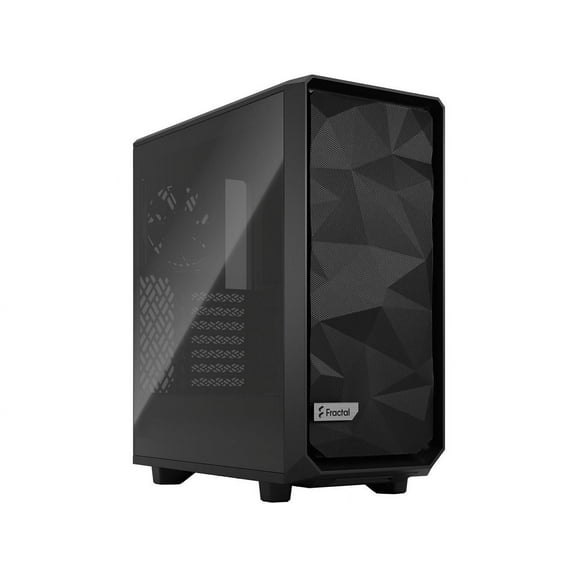 Fractal Design Meshify 2 Compact Black ATX Flexible High-Airflow Light Tinted Tempered Glass Window Mid Tower Computer Case