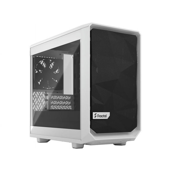 Fractal Design Meshify 2 Nano White TG Mini ITX High-Airflow Clear Tempered Glass Window Computer Case